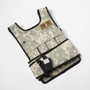 Cross101 Adjustable Camouflage Weighted Vest Without Shoulder Pads