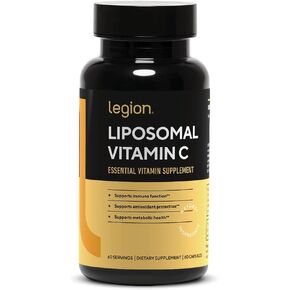 LEGION Liposomal Vitamin C Supplement - High Absorption Liposomal Vit C Supplement for Women & Men - Natural Vitamin C Supplements for Immune System Support (60 Vitamin C Capsules)