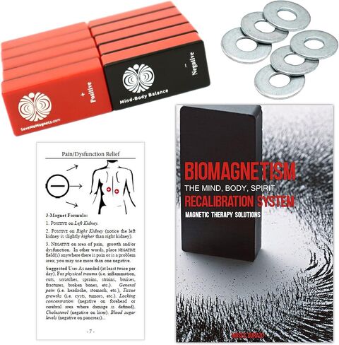 Biomagnetism: Magnetic Therapy Recalibration DIY System Kit - (3 Books, 10 Encased Ceramic Magnets) - SaveMeMagnets in Saudi Arabia