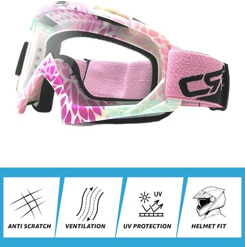 Motorcycle Goggle ATV Dirt Bike Off Road Racing Motocross Goggles for Men, Women, Adults in Kuwait