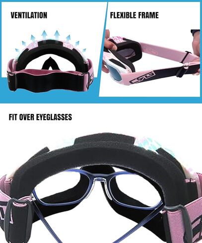 Motorcycle Goggle ATV Dirt Bike Off Road Racing Motocross Goggles for Men, Women, Adults in Kuwait