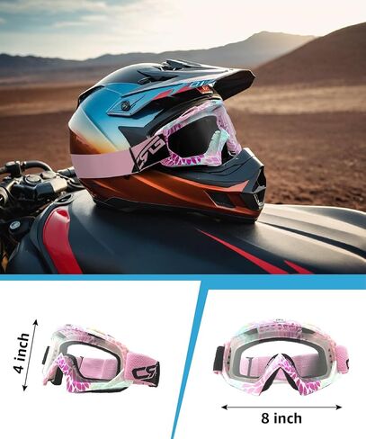 Motorcycle Goggle ATV Dirt Bike Off Road Racing Motocross Goggles for Men, Women, Adults in Kuwait