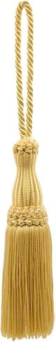 Decorative Silky Key Tassel with 4" Loop, 5" Tassel (12.5cm), (SKT-PY) / Light Gold #B7 (Light Yellow Gold) Individually Sold in Saudi Arabia