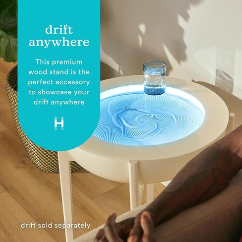 Homedics Drift Sandscape Solid Wood Sand Table Stand Compatible with drift 21" , ST-400-BK, ST-400-CE, White Wash (Stand Only, Drift Sold Separately) in Saudi Arabia