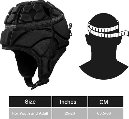 ZENFUN Rugby Helmet Shell, Soft Padded Headgear for Soccer, Protective Football Headguards for Youth, Scrum Cap for Kids, Medium/Large/Extra Large Size in Saudi Arabia