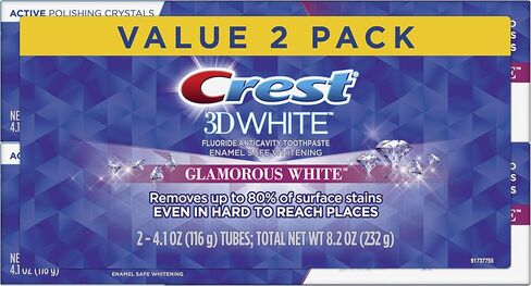 Crest 3D White, Whitening Toothpaste Glamorous White, 4.1 oz, Pack of 2 in Saudi Arabia