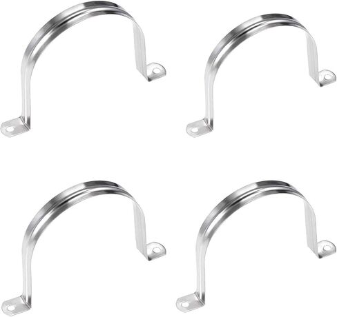 6inch With 2 Holes U Bracket Stainless Steel Tube Strap Tension Clip U Bracket Rigid Pipe Strap Tension Clips for Pipe Fixing(2Pcs) in Saudi Arabia