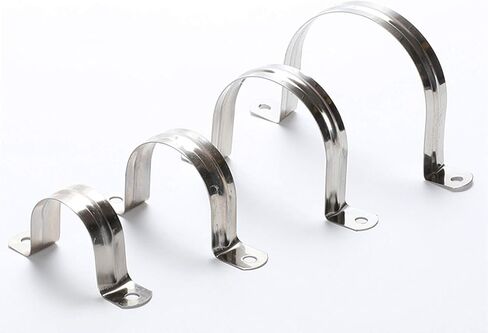6inch With 2 Holes U Bracket Stainless Steel Tube Strap Tension Clip U Bracket Rigid Pipe Strap Tension Clips for Pipe Fixing(2Pcs) in Saudi Arabia