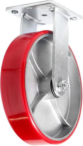 8"X 2" Heavy Duty Casters - Industrial Casters Polyurethane Caster with Strong Load-bearing Capacity 1500 LB, Brake Caster, Widely Used in Furniture,WorkBrench,Tool Box(1 Brake) in Saudi Arabia