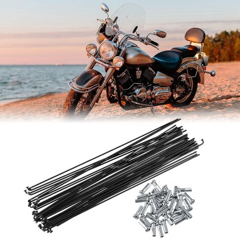 X AUTOHAUX 36 Pcs Bicycle Steel Spokes 14G Bike Spoke with Nipples for Most Bicycle in Kuwait