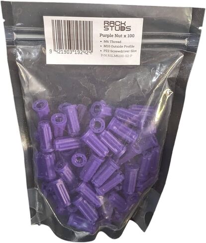 M6 Nut 100-Pack، يناسب جميع السلسلة II بما في ذلك الثنائي الجديد | نايلون مقوى بالزجاج M6 Nuts لتعزيز المتانة والإمساك الآمن - الحل المثالي لسهولة تركيب حامل الخادم - أبيض in Kuwait