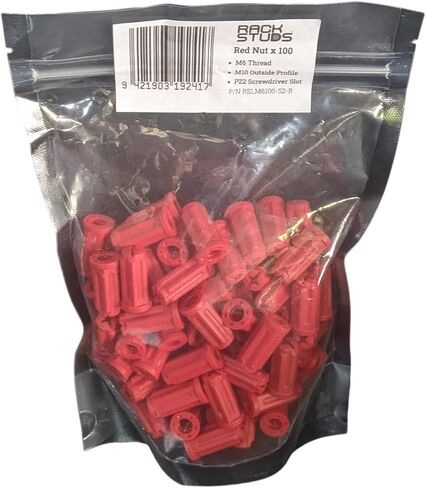 M6 Nut 100-Pack، يناسب جميع السلسلة II بما في ذلك الثنائي الجديد | نايلون مقوى بالزجاج M6 Nuts لتعزيز المتانة والإمساك الآمن - الحل المثالي لسهولة تركيب حامل الخادم - أبيض in Kuwait