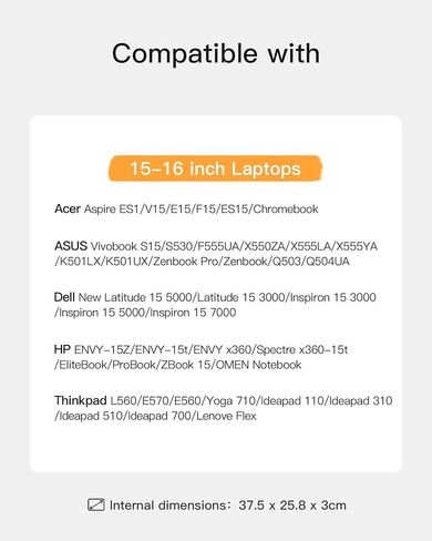 Inateck MacBook Pro 16 Inch Case, 360° Protective Laptop Bag for 16-inch MacBook Pro M3/M2/M1 Pro/Max 2023-2019, 15-inch MacBook Pro 2015/Surface Book 2/Laptop 3, Water-Resistant MacBook Bag, Black in Saudi Arabia