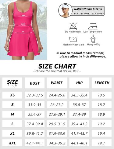فستان تنس للنساء، فستان رياضي برقبة على شكل حرف U مع شورت داخلي وحمالة صدر لفساتين قصيرة واسعة بفتحة جانبية بدون أكمام in Kuwait