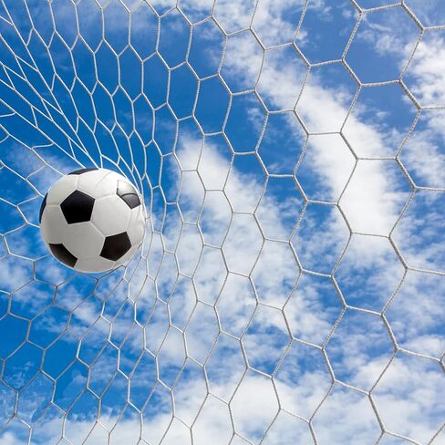 Aoneky Polyester Soccer Goal Net - 4 mm Cord - Replacement Full Size Football Post Net- Heavy Duty Soccer Netting - NOT Include Posts in Saudi Arabia