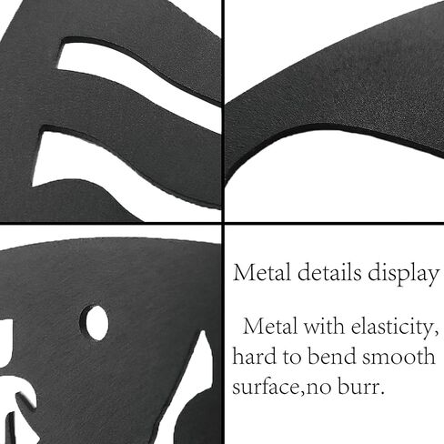 CREATCABIN Skull Metal Wall Art Butterfly Decor Wall Hanging Plaques Ornaments Iron Wall Art Sculpture Sign for Indoor Outdoor Home Livingroom Kitchen Garden Office Decoration Gift Black 6.3 x 7.9inch in Saudi Arabia