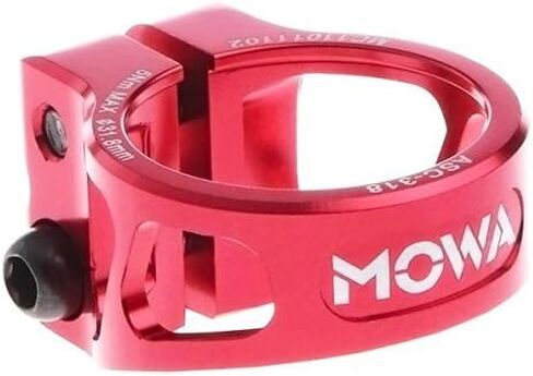 MOWA ASC Road Cyclocross CX Mountain Bicycle Mtb Bike Cycling Alloy Seatpost Clamp 31.8 and 34.9 (Red, 31.8mm) in Saudi Arabia