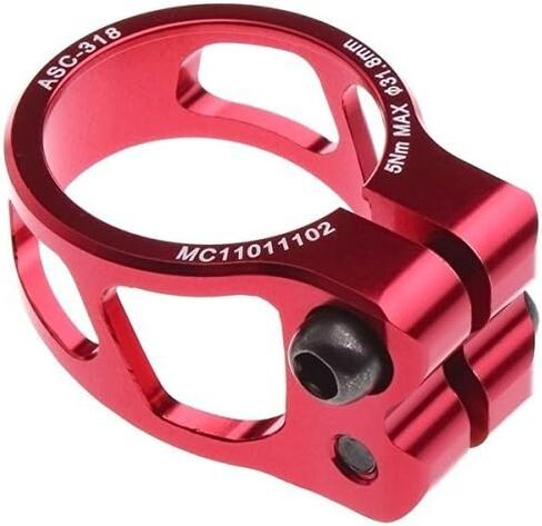 MOWA ASC Road Cyclocross CX Mountain Bicycle Mtb Bike Cycling Alloy Seatpost Clamp 31.8 and 34.9 (Red, 31.8mm) in Saudi Arabia