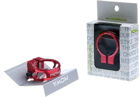 MOWA ASC Road Cyclocross CX Mountain Bicycle Mtb Bike Cycling Alloy Seatpost Clamp 31.8 and 34.9 (Red, 31.8mm) in Saudi Arabia