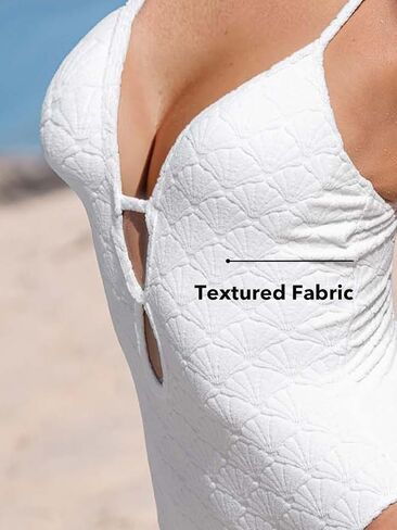 CUPSHE Women's One Piece Swimsuit Bathing Suit Scoop Neck Cutout Molded Cups Push Up Cheeky Swimwear in Saudi Arabia
