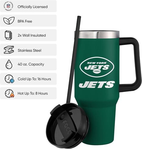 كوب سفر معزول بشعار فريق NFL للجنسين من FOCO NFL، سعة 40oz XL in Saudi Arabia