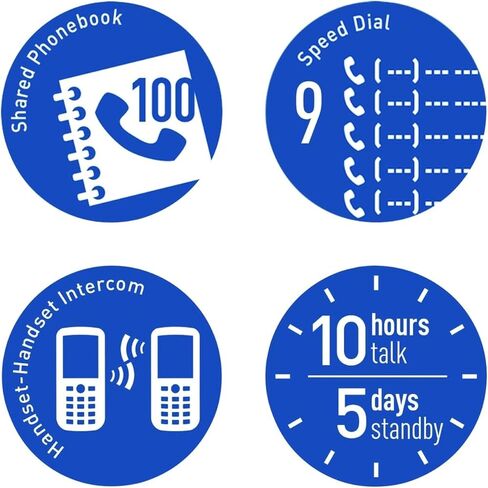 باناسونيك DECT 6.0 هاتف لاسلكي قابل للتوسيع مع جهاز الرد الآلي وكتلة المكالمات الذكية - سماعتين لاسلكيتين - KX-TGD532W (أبيض/فضي) in Saudi Arabia