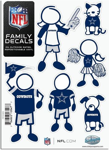 Siskiyou NFL Fan Shop Family Decal Set Small in Saudi Arabia