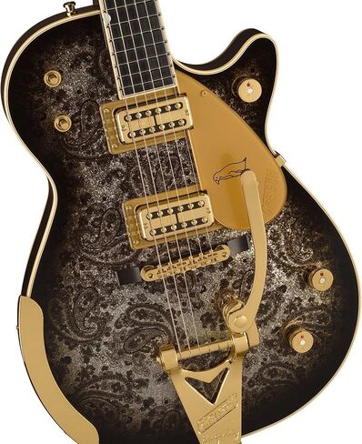 جيتار كهربائي Gretsch G6134TG إصدار محدود من Paisley Penguin - Blackburst over Black and Silver Paisley Sparkle in Saudi Arabia