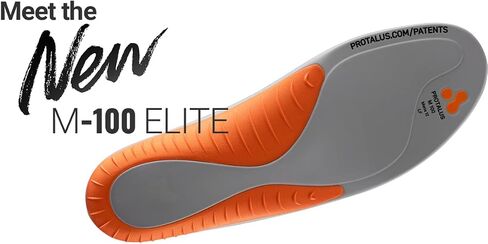 Protalus M-100 Elite - نعال داخلية لتخفيف التوتر حاصلة على براءة اختراع للأحذية طويلة الرقبة، كوب كعب كبير لتوزيع الوزن بشكل أفضل، وتخفيف التهاب اللفافة الأخمصية، ورم مورتون العصبي، نعال داخلية لتحسين المحاذاة، للرجال 12 in Kuwait