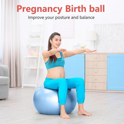 PRIMASOLE Exercise Ball Anti-Burst Pregnancy Yoga Ball for Balance Stability Fitness Workout Core Strength at Home & Office in Kuwait