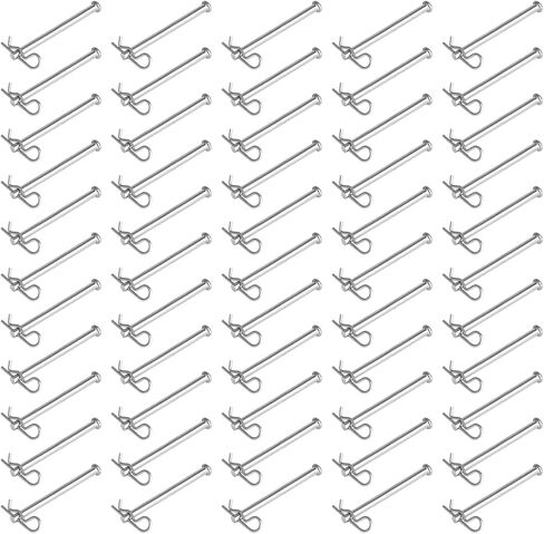 50 Sets 7/32" x 3-1/8" Stainless Steel 304 Single Hole Clevis Pin with Cotter Pin Clips, Flat Head Clevis Pin Effective Length 3" in Kuwait