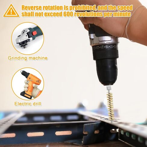 6pcs Copper Wire Bore Brushes, Wire Brush for Drill with 1/4 Inch Hex Shank Pipe Tube Cleaning Brush Stainless Steel Pipe Cleaner Twisted Wire Brush for Power Drill Impact Drivers Die Grinders in Saudi Arabia