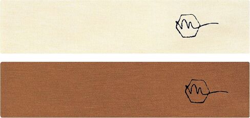 عصابة رأس نسائية من Maven Thread بعرض 2 بوصة مقاومة للانزلاق للتمرين واليوجا، عبوتان (كاكاو) in Kuwait