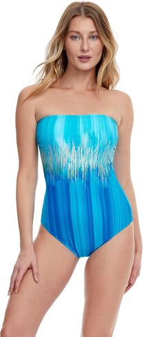 Gottex Women's Standard Moroccan Sky Bandeau One Piece in Saudi Arabia