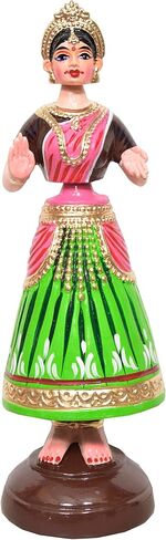 Hastshilp Indian Tanjore Thalaiyatti Bommai Kondapalli Butta Bomm Iconic Classical Dancing Doll in Saudi Arabia