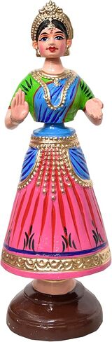 Hastshilp Indian Tanjore Thalaiyatti Bommai Kondapalli Butta Bomm Iconic Classical Dancing Doll in Saudi Arabia