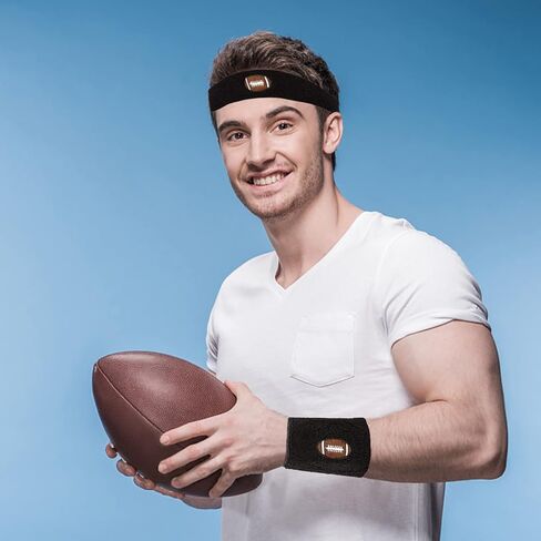 تتضمن مجموعة عصابات الرأس عصابة رأس رياضية وسوار معصم، وأساور معصم بنمط كرة القدم وعصابة رأس، وفرقة عرق رياضية للتمرين في صالة الألعاب الرياضية وكرة القدم وركوب الدراجات واللياقة البدنية، ومجموعة عصابة رأس للرجال والنساء والشباب in Kuwait