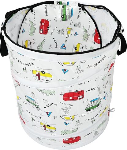 Pop Up Trash Can | Collapsible, Portable Trash Can for Camping with Zippered Lid | 19 x 20 Inches | Pop Up Trash Can for Camping, RVing, and much more! in Kuwait