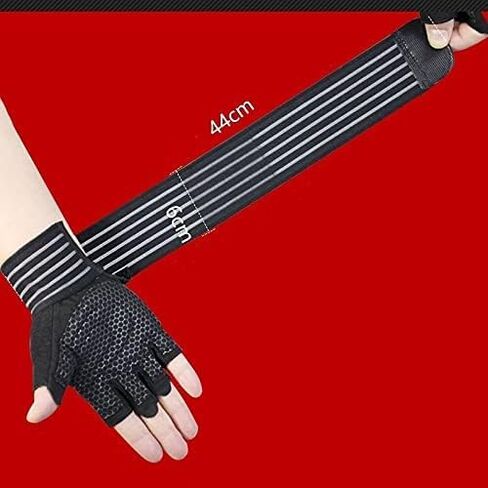 Ventilated Weight Lifting Gym Workout Gloves Full Finger with Wrist Wrap Support for Men & Women, Full Palm Protection, for Weightlifting, Training, Fitness, Hanging, Pull ups in Saudi Arabia