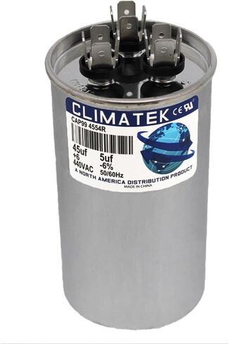 مكثف دائري ClimaTek - يناسب York # 024-25895-700 S1-02425895700 | 45/5 فائق التوهج MFD 370/440 فولت تيار متردد in Saudi Arabia