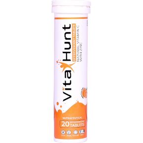 Vitamin C 1000 mg with Zinc- Antioxidants - Immune Support - 20 Effervescent Tablets - Orange Flavour