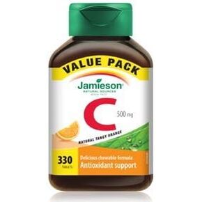 Jamieson Vitamin C Chewable 500 mg - Tangy Orange, 330 chewables