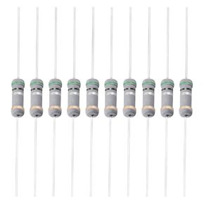 YOKIVE 50 PCS Carbon Film Resistors, 1W 0.5 Ohm 5% Tolerances Resistor, Good for DIY Electronic Projects (4 Color Band, 10.4x0.14-Inch)