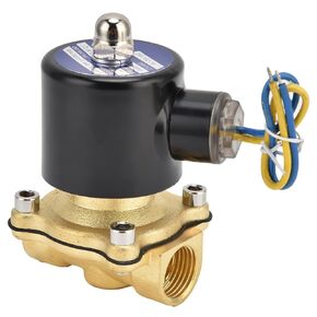 Normally Closed Electric Solenoid Valve, Direct‑Acting 2W‑160‑15 Solenoid Valve 1/2" Brass for Water Air Gas(DC24V)
