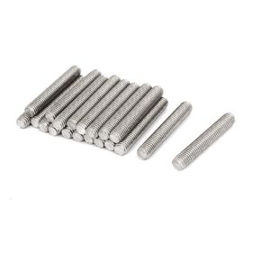 uxcell a16071500ux0189 M8 x 50 mm 1.25 mm Pitch 304 Stainless Steel Fully Threaded Rods Fasteners 20 Pcs (Pack of 20)