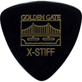 Golden Gate MP-103 Deluxe Flat Pick - Large Triangle - Black - X-Stiff
