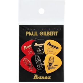 مجموعة من 6 قطع من Ibanez P1000PGSP Paul Gilbert Signature Picks، 3 أنواع، قطعتان