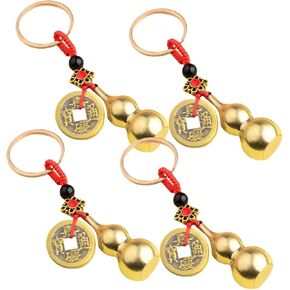 4pcs Calabash Keychain Vintage Key Chain Handbag Keychain Hanging Keychain Novelty Keychain Gourd Key Ring Keyring Hanging Pendant Car Decor Pendent Gourd Keyring Key Chain Decor