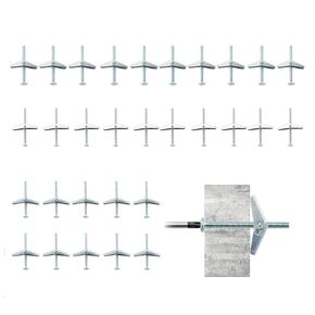 HOME MASTER HARDWARE Toggle Bolts for Drywall,30Pcs Hollow Wall Anchors for Hanging Lamps Heavy Items,3 Sizes Butterfly Toggle Anchors(1/8in, 3/16in, 1/4in)