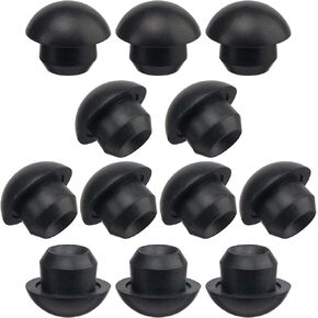 ANCIRS 12 Pack 8mm Floor Bottle Jack Plugs, Black Rubber Hydraulic Filler Bung for Oil Reservoir Hole